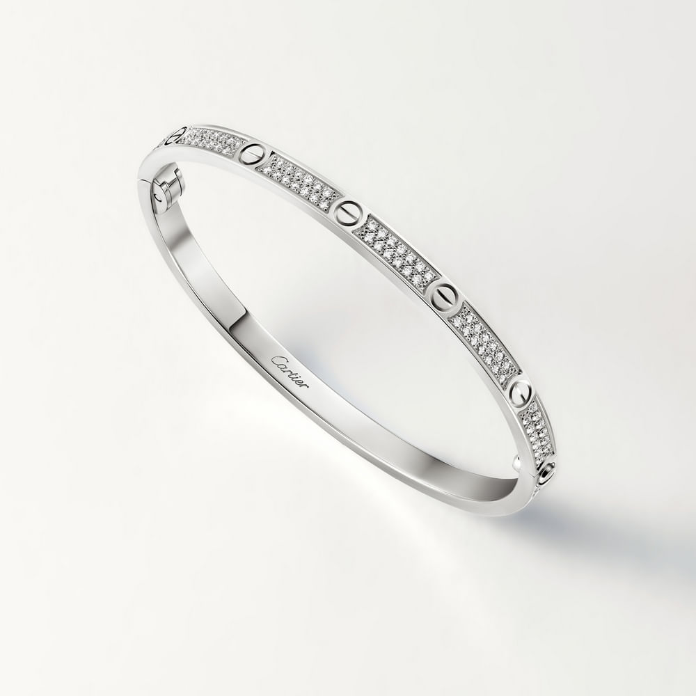 N6726517 PULSEIRA LOVE, MODELO PEQUENO, COM PAVÉ - Cartier