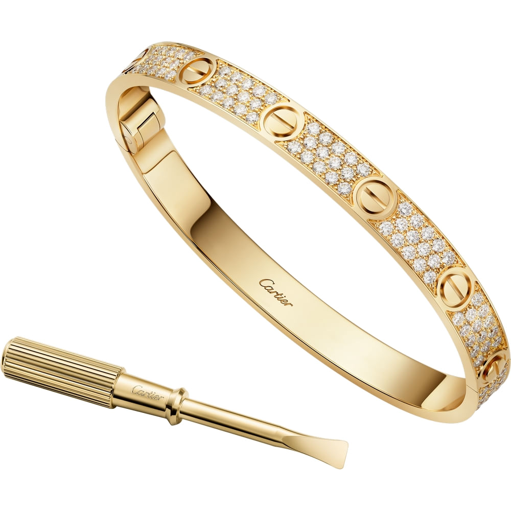 Pulseira LOVE Pavê em Ouro Amarelo com Diamantes | Cartier - Cartier